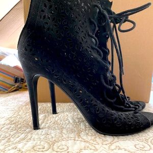 🌟5/$30 - Black Stilletto Open-Toed Heels